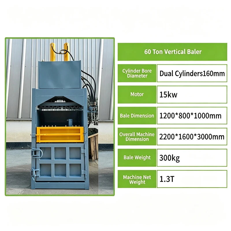 Vertical Hydraulic Waste Baler | 10–300T