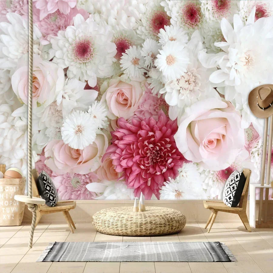 Custom Floral Photo Wallpaper – Peel & Stick or Non-Woven