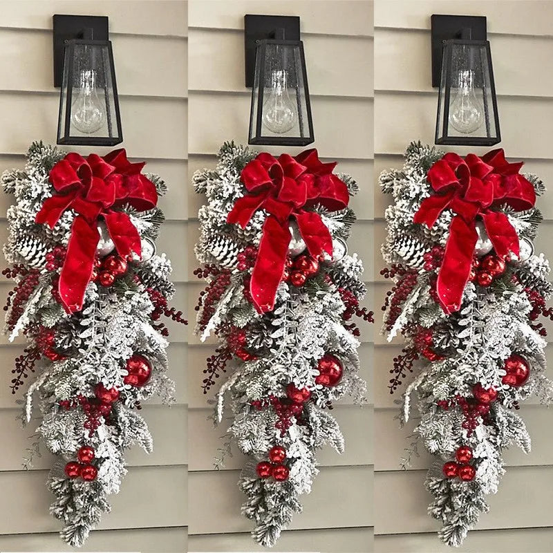 Snow-Flocked Wreaths & Garlands - 35 cm to 1.5 m - Festive Door