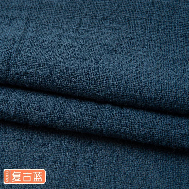 Soft Thin Linen Cotton Fabric Solid Color Organic Material Pure Natural Flax For Sewing Handmade Clothes Patchwork Fabric