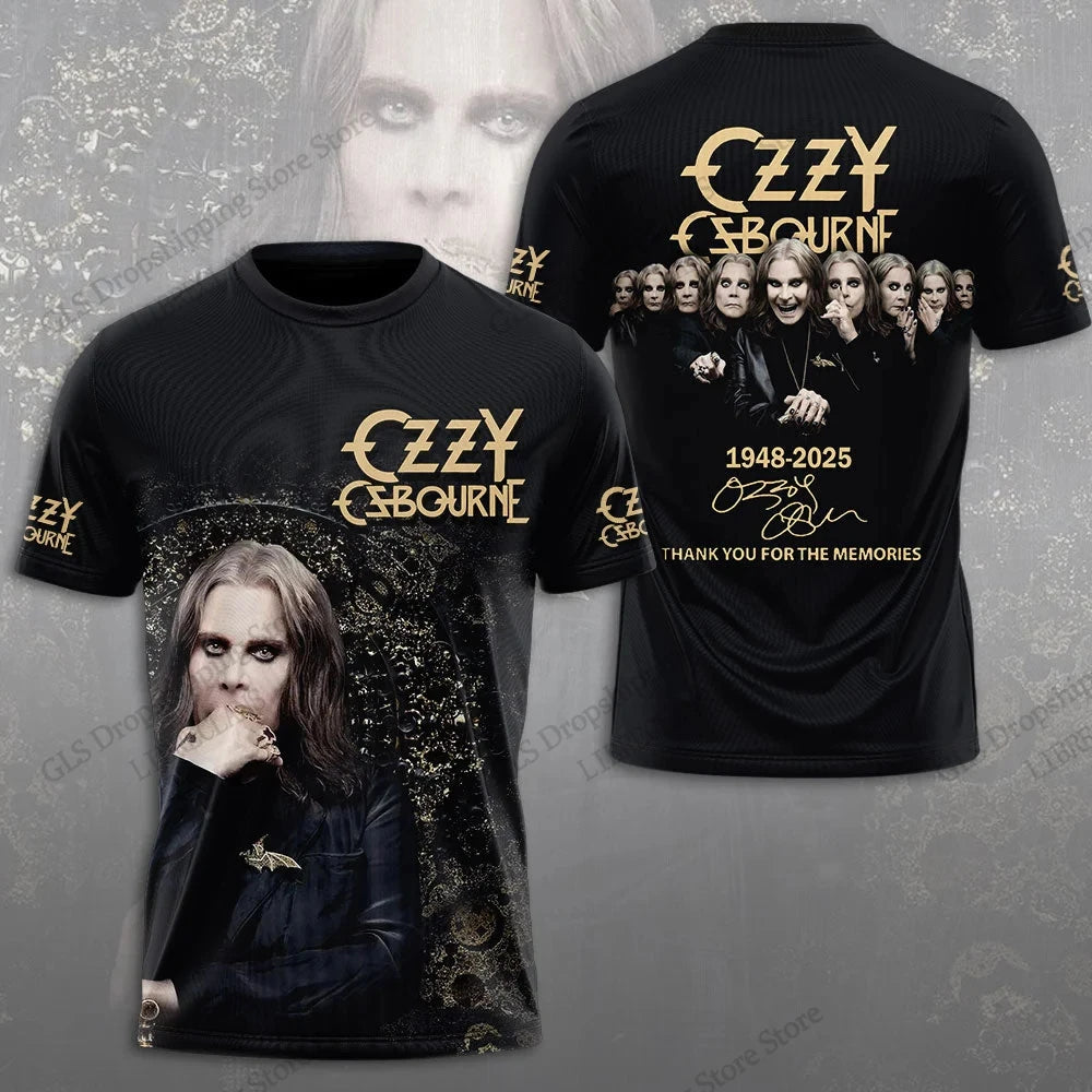 Men's T-shirt Rock Band Ozzy Osbourne 3D Print T-shirt Tops Women's Large Size Tops Tees Summer T-shirt Kids Clothes Album 2025 New
