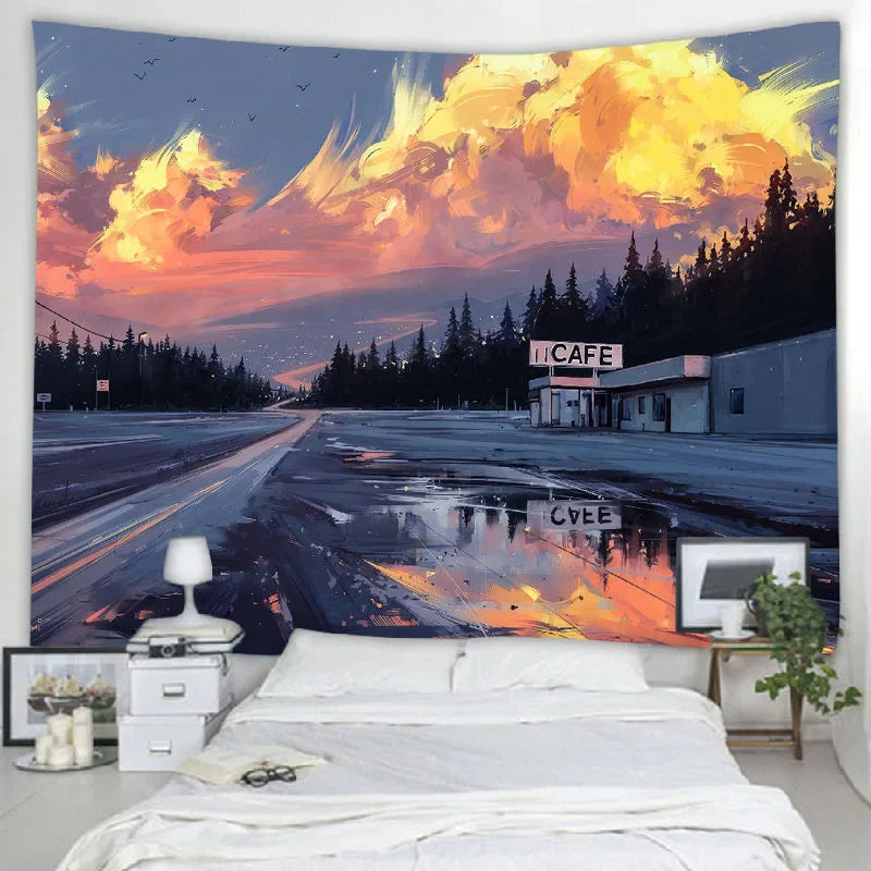 SCENIC WALL TAPESTRY - 100% Polyester, 9 Sizes - Calm Spaces