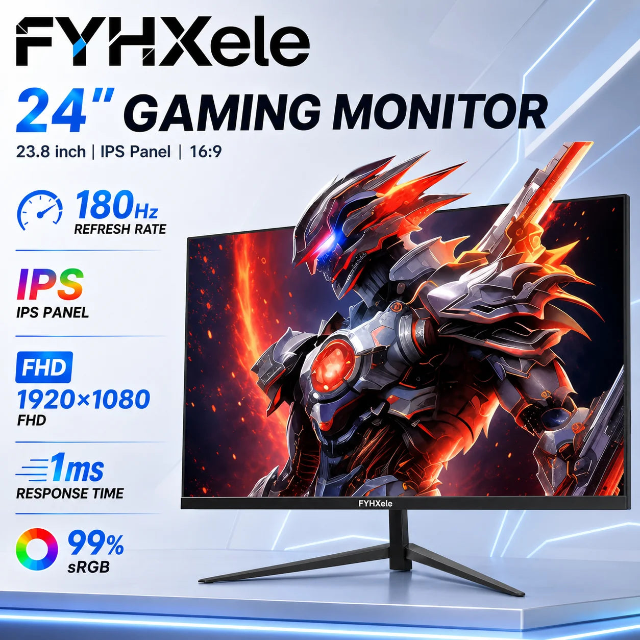 FYHXele 24" 180Hz Gaming Monitor - FHD IPS 1ms Fast Response