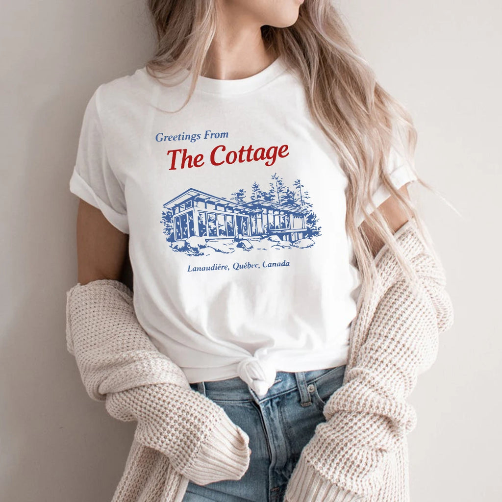 I'm Coming To The Cottage T-Shirt Heated Rivalry Romance Hockey Fan Tee Unisex Graphic T Shirts vintage Casual Top Women Clothes