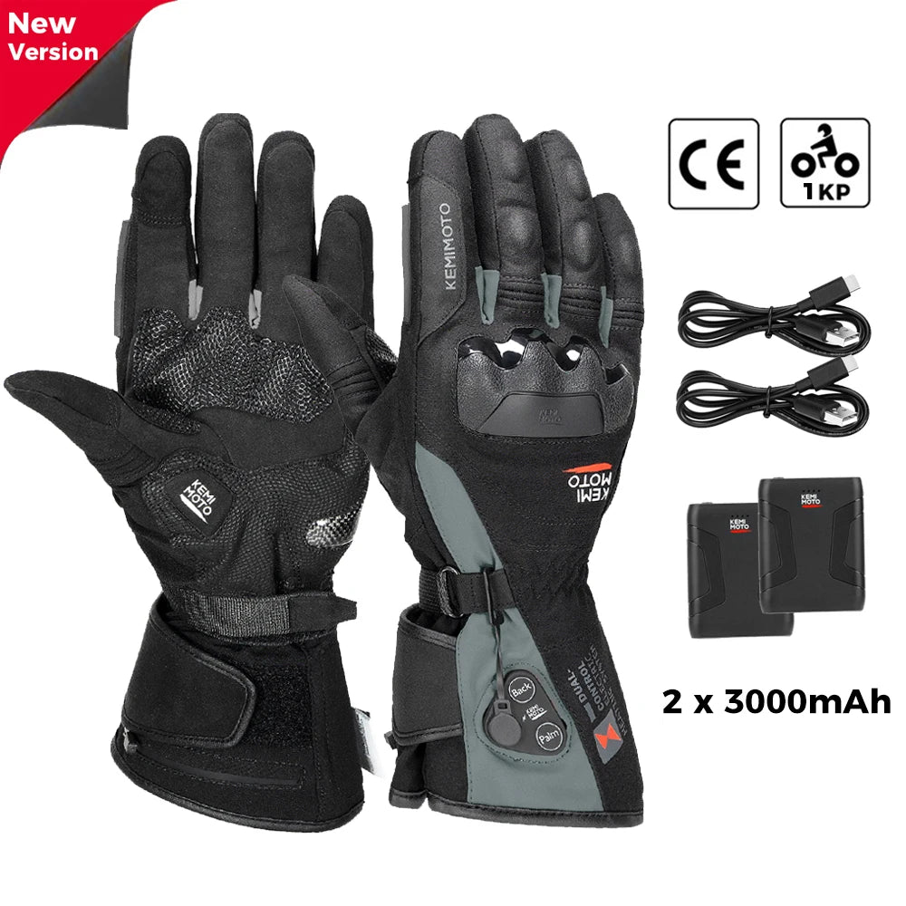 Rechargeable Heated Gloves - Three Heat Levels - Winter Warmth