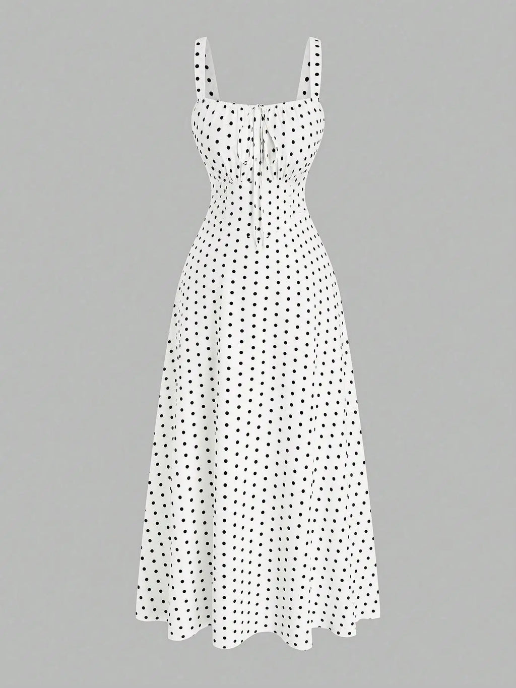 【Plus Size】 Polka Dot Print Dress, Casual Sleeveless Dress for Summer, Women's Plus Size Clothing for Daily Wear