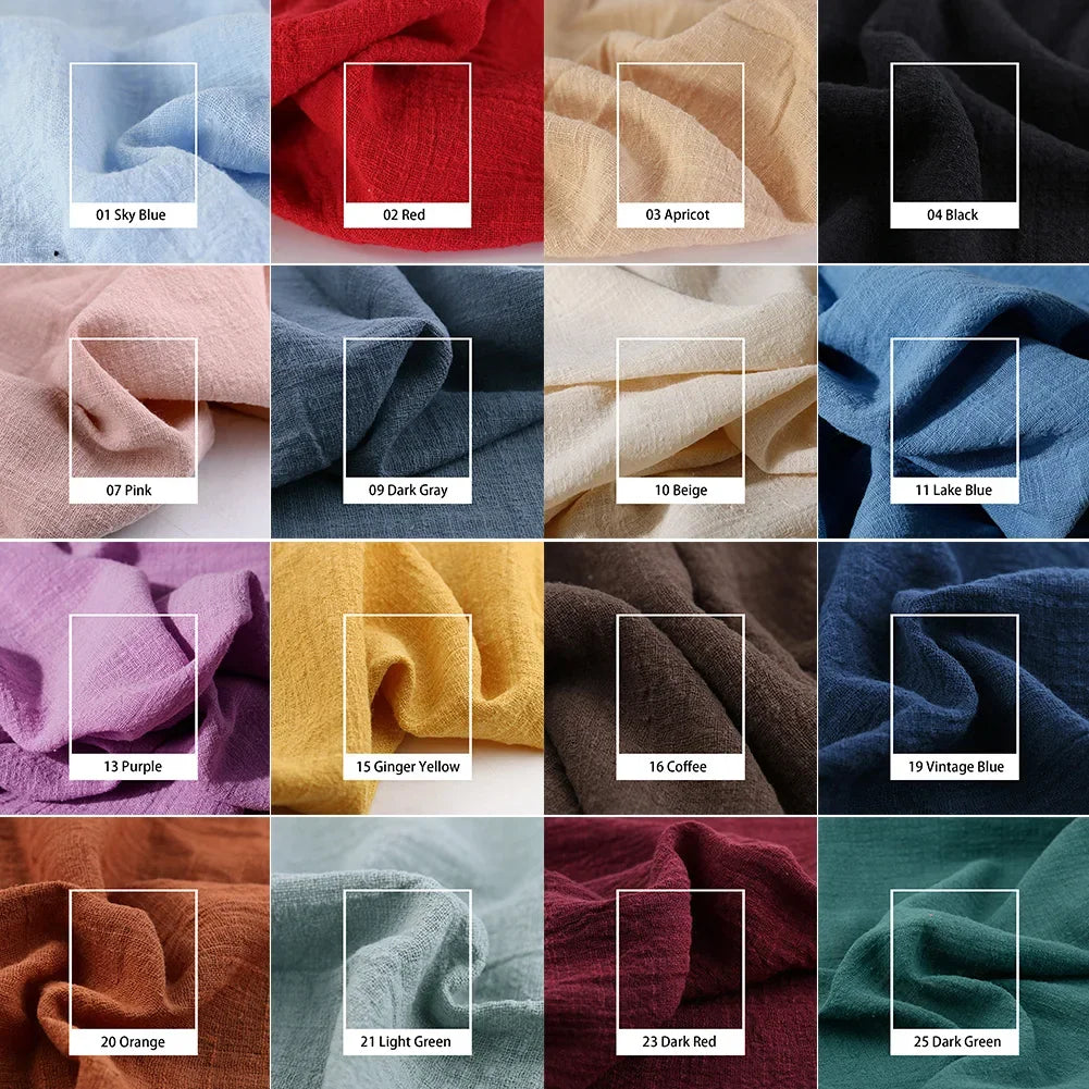 Soft Cotton Cambric Fabric – 130cm Wide, 16 Colors