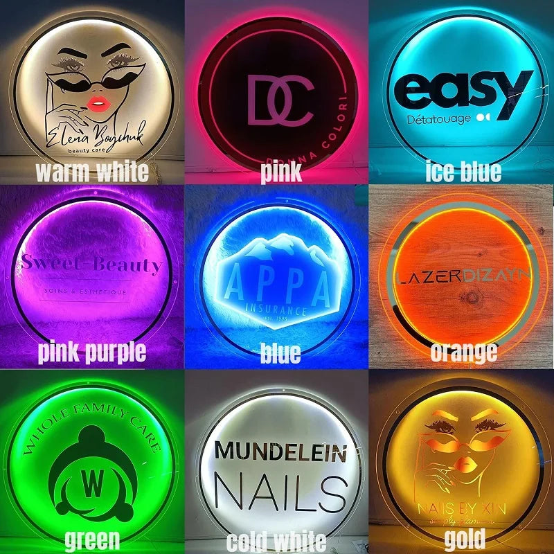 Custom Neon Logo Sign - UV Printed Acrylic - Shop Glow