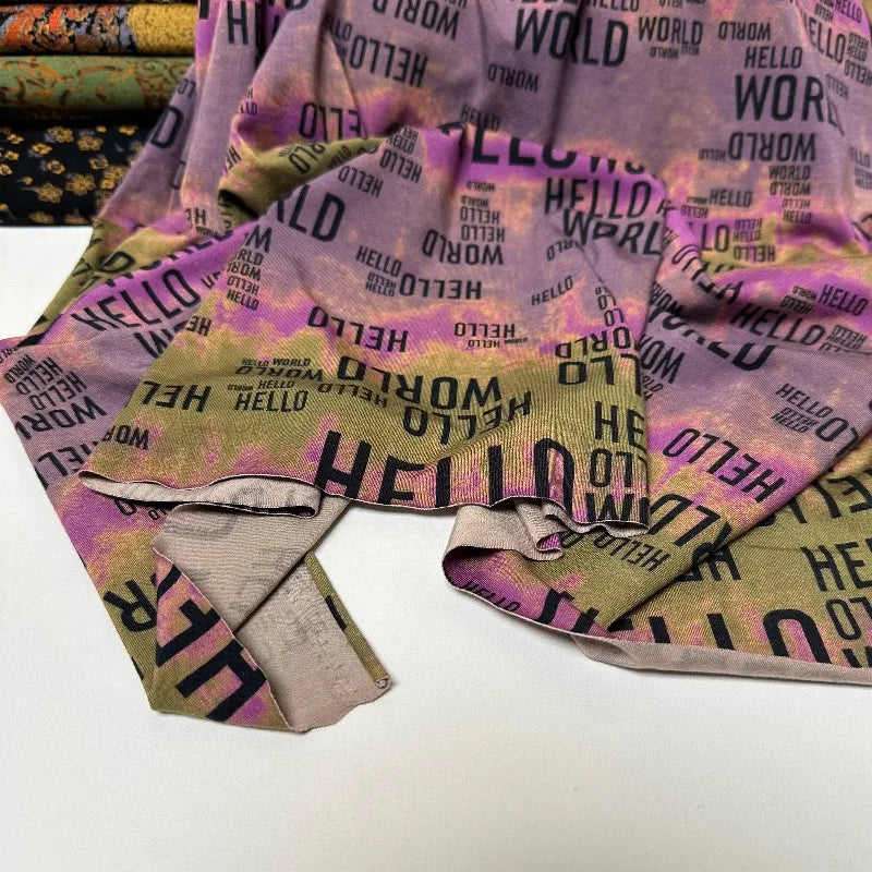 COTTON SPANDEX PRINTED FABRIC - 21 Prints, Stretch Blend, 175cm Wide - Soft Days