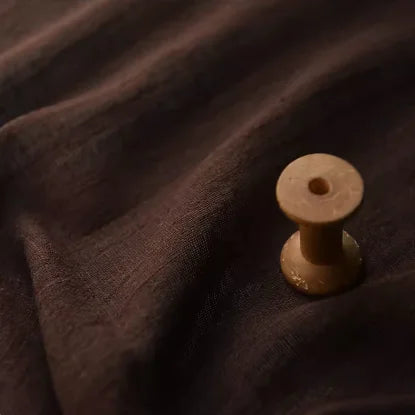BAMBOO LINEN FABRIC BY THE METER - Sand Washed Cotton Linen Cloth Soft Drape Microtransparent for Dresses & Sewing - 22 Colors