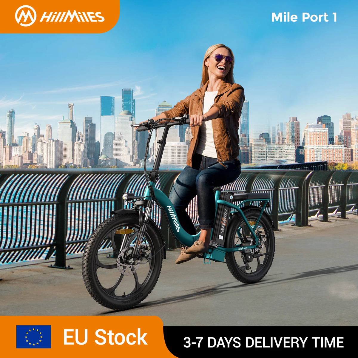 MILEPORT 1 FOLDING E-BIKE - 250W, 100 KM Assist Range - Weekend Freedom