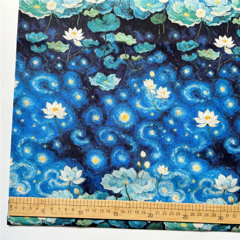 OIL PAINTING PRINT COTTON FABRIC - 105cm Wide, 20 Designs - Craft Canvas