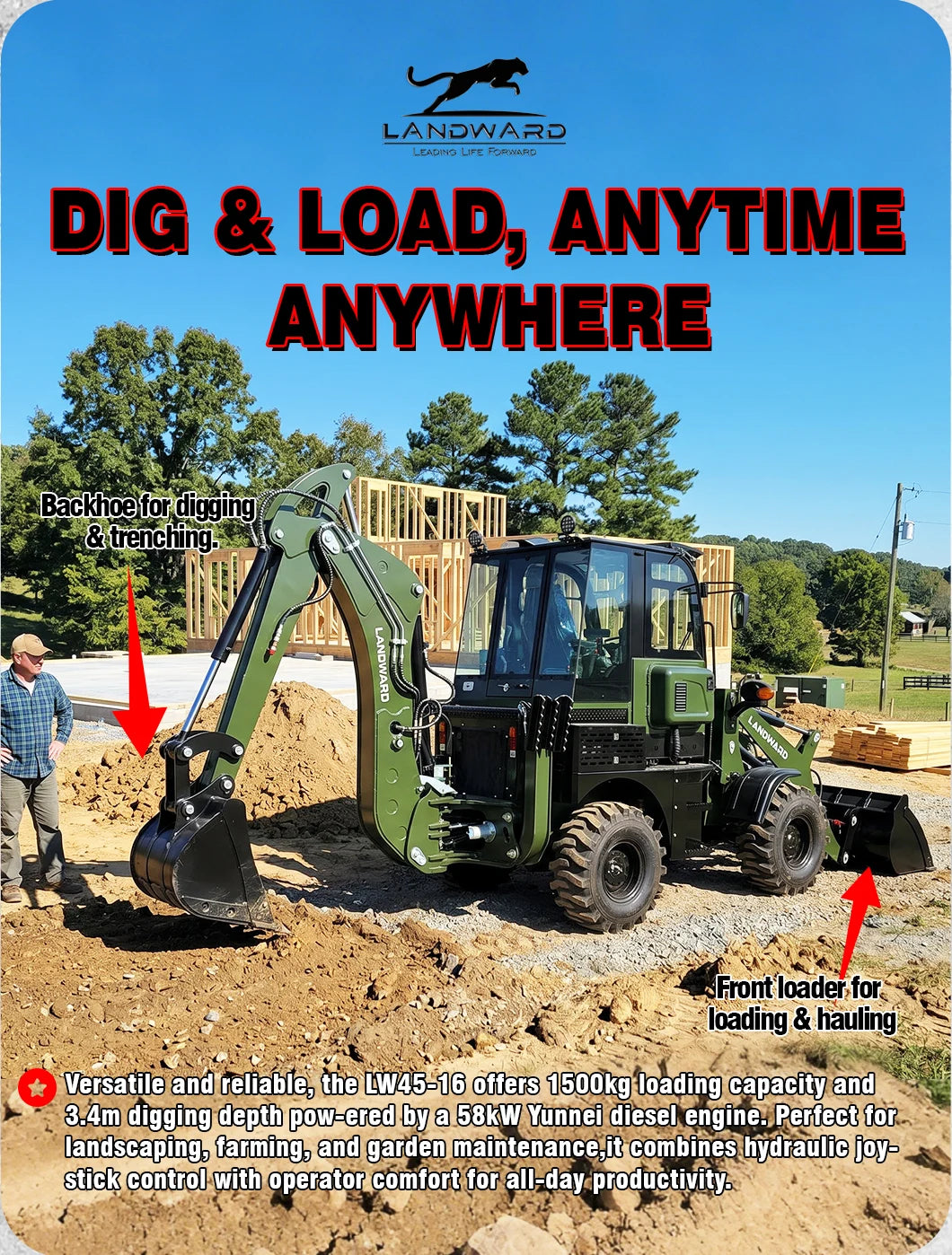 4×4 Backhoe Loader 100 HP