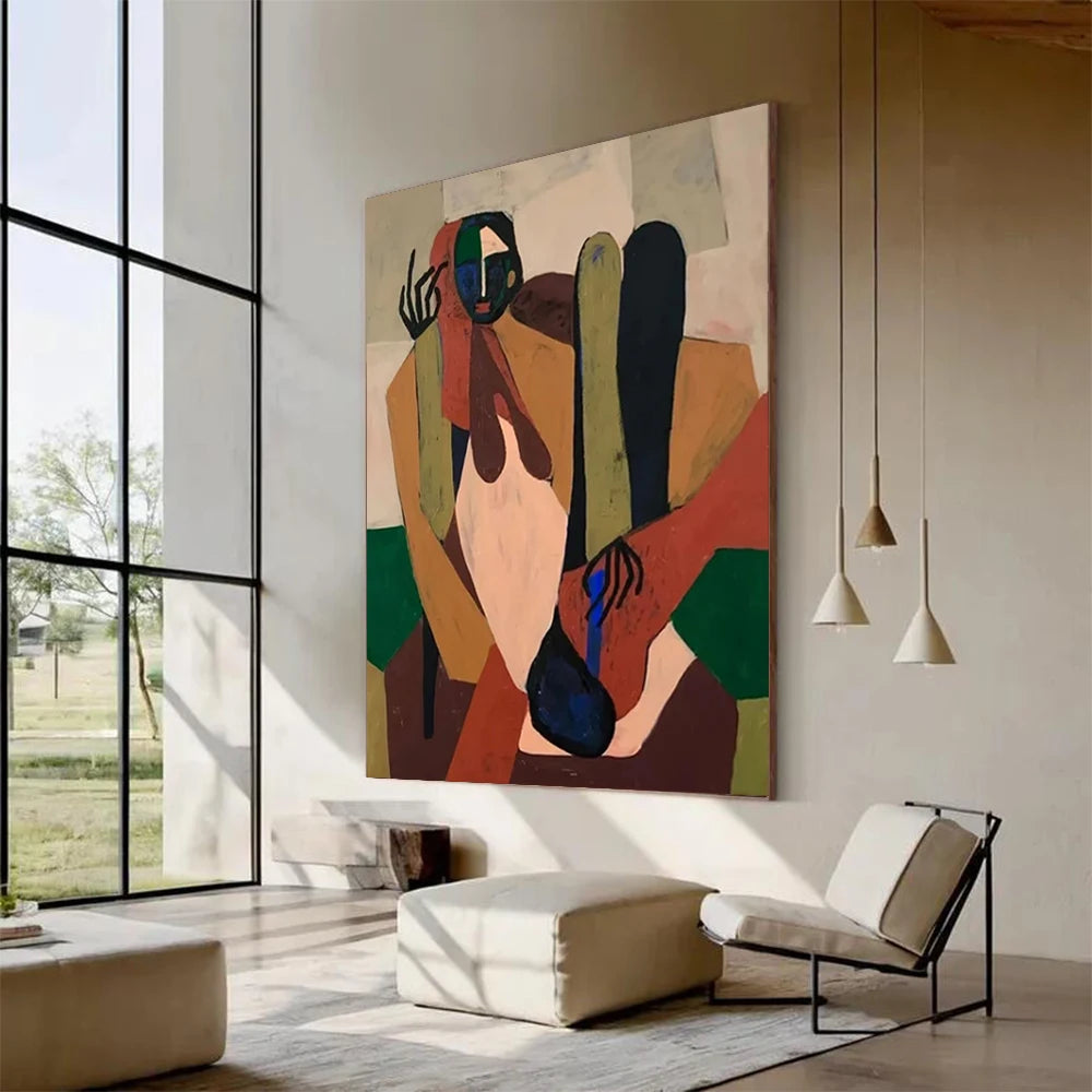 Bimoyear Abstract Figure Painting - Hand Painted Canvas - Modern Expression