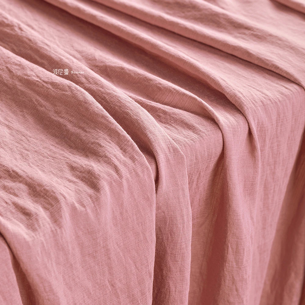 WASHED BAMBOO TEXTURE FABRIC - Soft Rayon Blend, 150cm Wide, 16 Colors - Light Touch