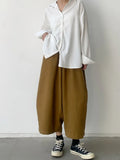 COTTON HAREM PANTS WOMEN - High Waist Elastic, Loose Bloomers, 7 Colors - Easy Days