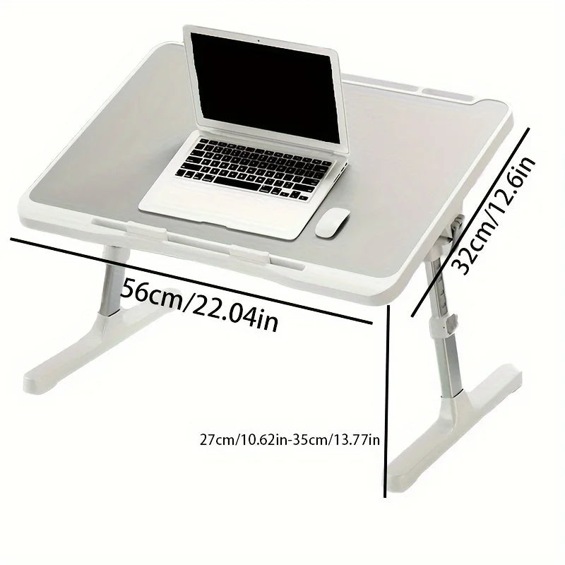 Foldable Laptop Bed Tray Desk – Adjustable Height & Angle