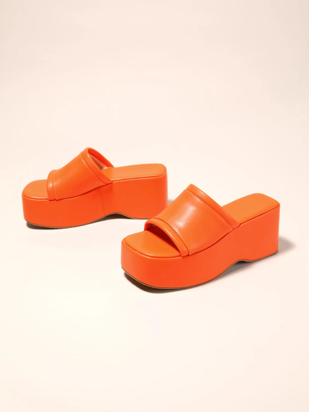 Punk Open Toe Platform High Heels Beach Slippers Female Summer Orange Green Wedges Shoes For Women Sandals Flip Flops