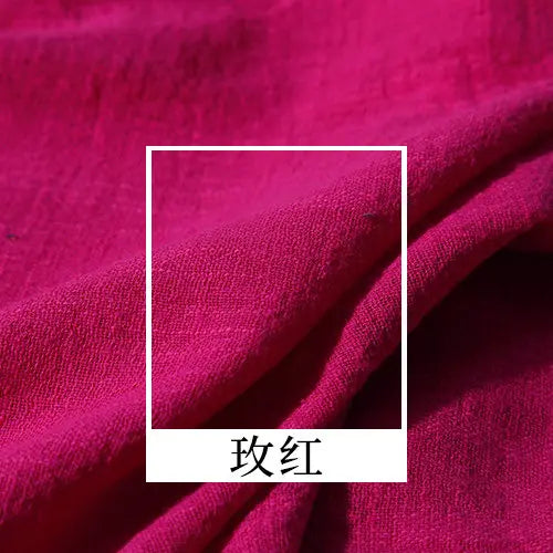 SLUB COTTON LINEN CREPE FABRIC - 135cm Wide, 26 Solid Colours - Everyday Sewing