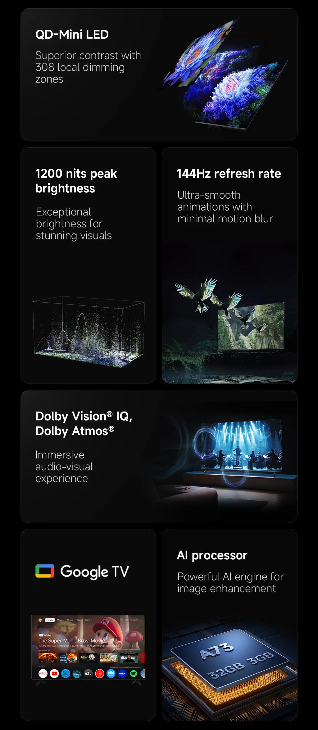 XIAOMI S MINI 55 QD-Mini LED 144Hz TV