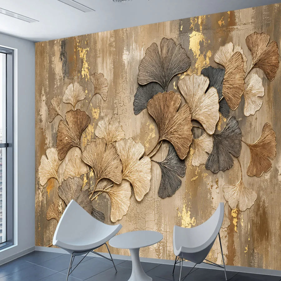 RETRO FLORAL MURAL WALLPAPER - 6 Designs - 6 Material Options