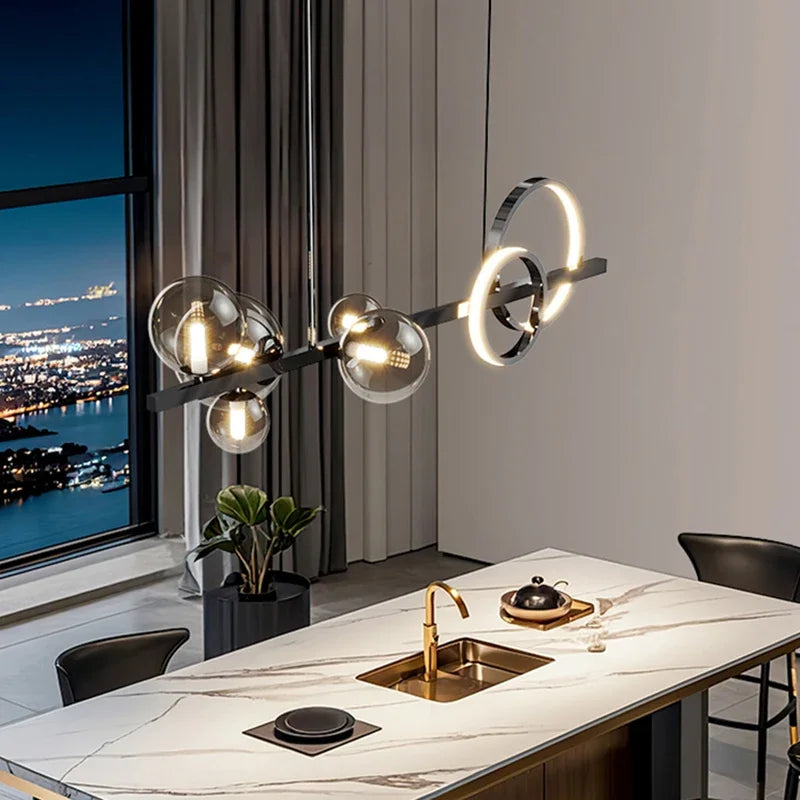 Modern Glass Pendant Light – 4 Styles, Dimmable RC