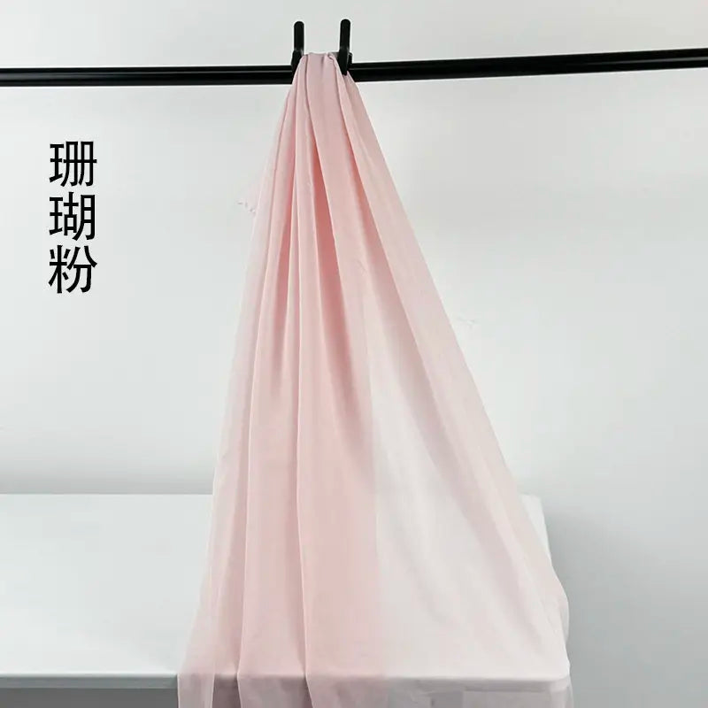 100D CHIFFON FABRIC BY THE METER - Soft Woven Sheer, 55 Colors - Make It Yours