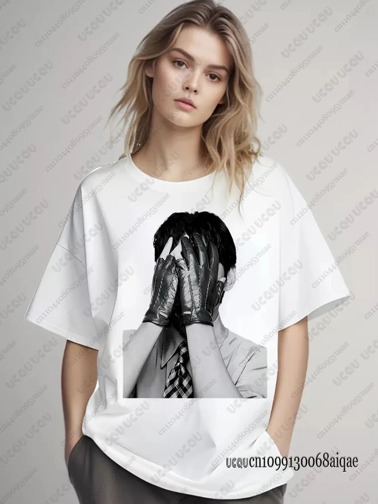 K-pop Famous Singer Polera Manga Corta Print T-shirts For Women 2026 World Tour Concert T-shirts Fans Gifts Y2K Boy Band Tops