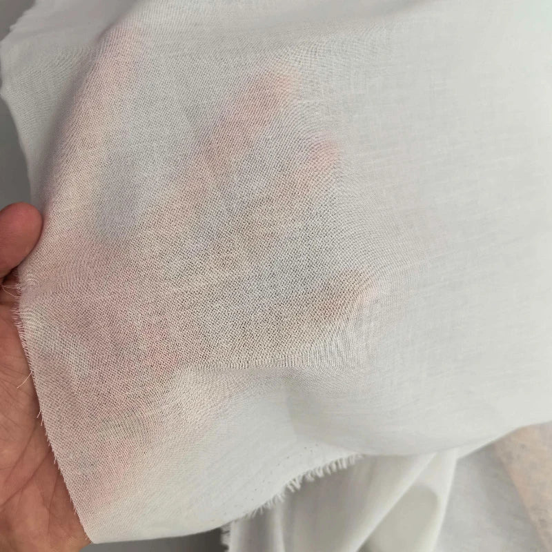 PLAIN WHITE COTTON LINING FABRIC - 100% Cotton, 140cm Wide - Clean Layers