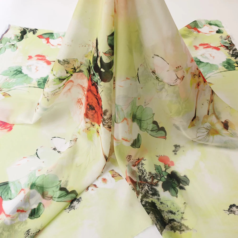 VINTAGE FLORAL CHIFFON - 148cm Wide - Soft Dress Fabric