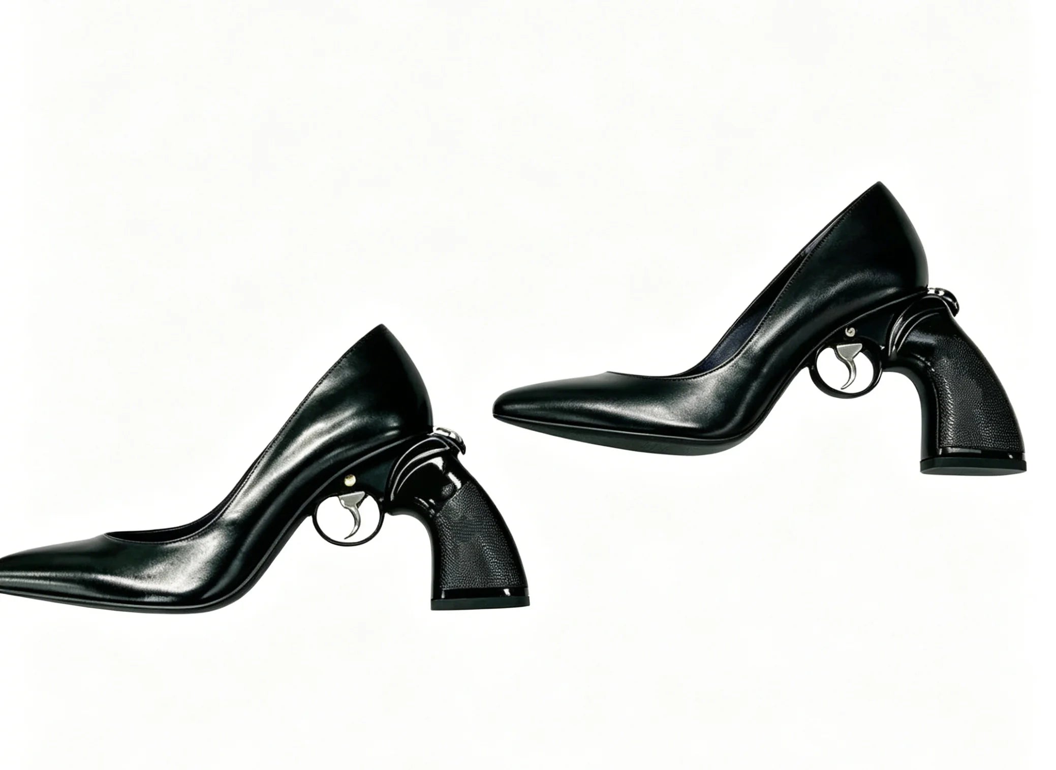 DOODLE RUSH - Graffiti Print Pointed Toe Pumps - Punk High Heels