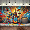 Guitar & Drum Backdrop - Multi-Size - Music Energy