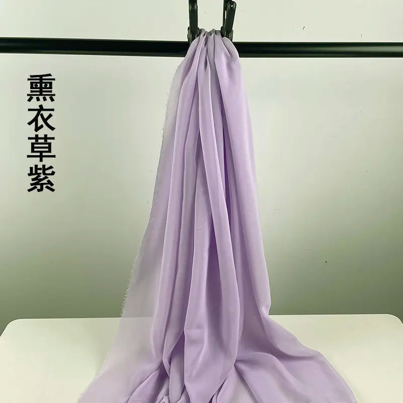 100D CHIFFON FABRIC BY THE METER - Soft Woven Sheer, 55 Colors - Make It Yours