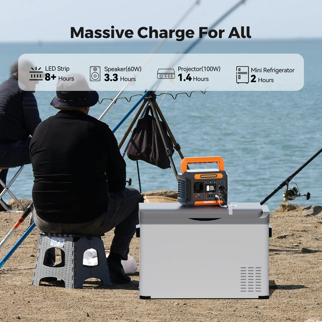 FLASHFISH P66A POWER STATION - 200W, 144Wh + 100W Solar - Portable Backup