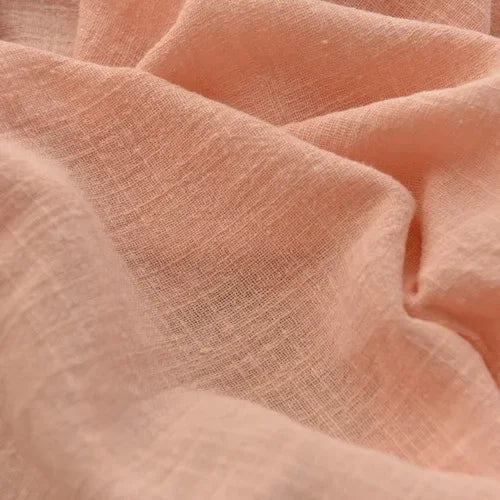 BAMBOO LINEN FABRIC BY THE METER - Sand Washed Cotton Linen Cloth Soft Drape Microtransparent for Dresses & Sewing - 22 Colors