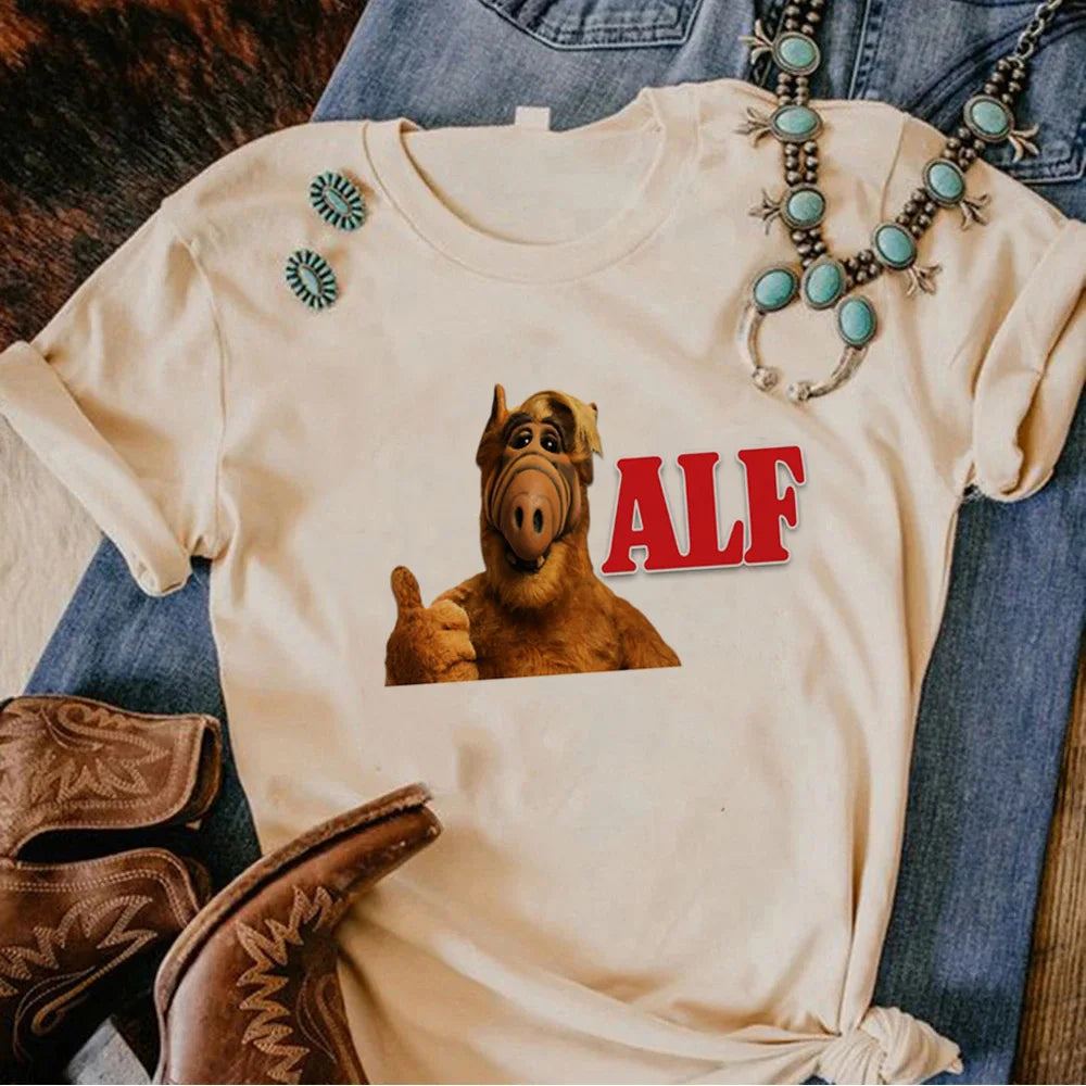 Alf t-shirts women designer Tee female graphic clothing