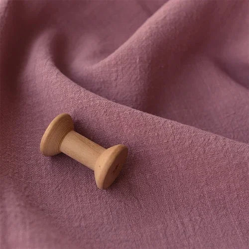 BAMBOO LINEN FABRIC BY THE METER - Sand Washed Cotton Linen Cloth Soft Drape Microtransparent for Dresses & Sewing - 22 Colors
