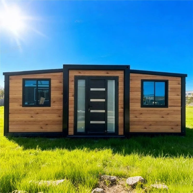 Wood Cladding Container House - Glass Cabin Forest Homestay Holiday Home