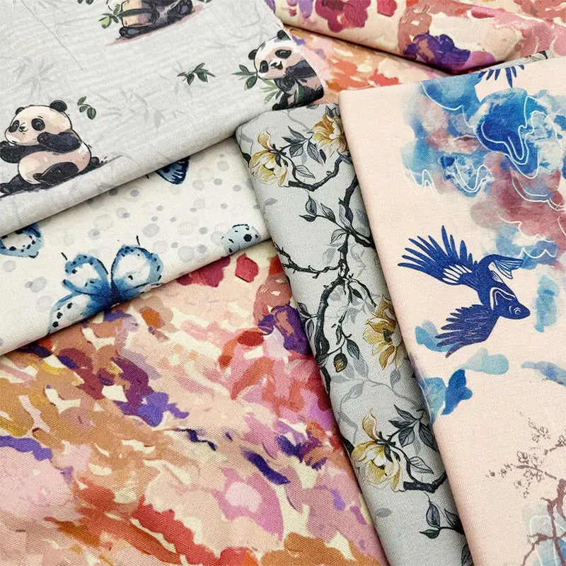 ORIENTAL PRINT COTTON LINEN FABRIC - Brocade Woven by the Meter - Bold & Breathable