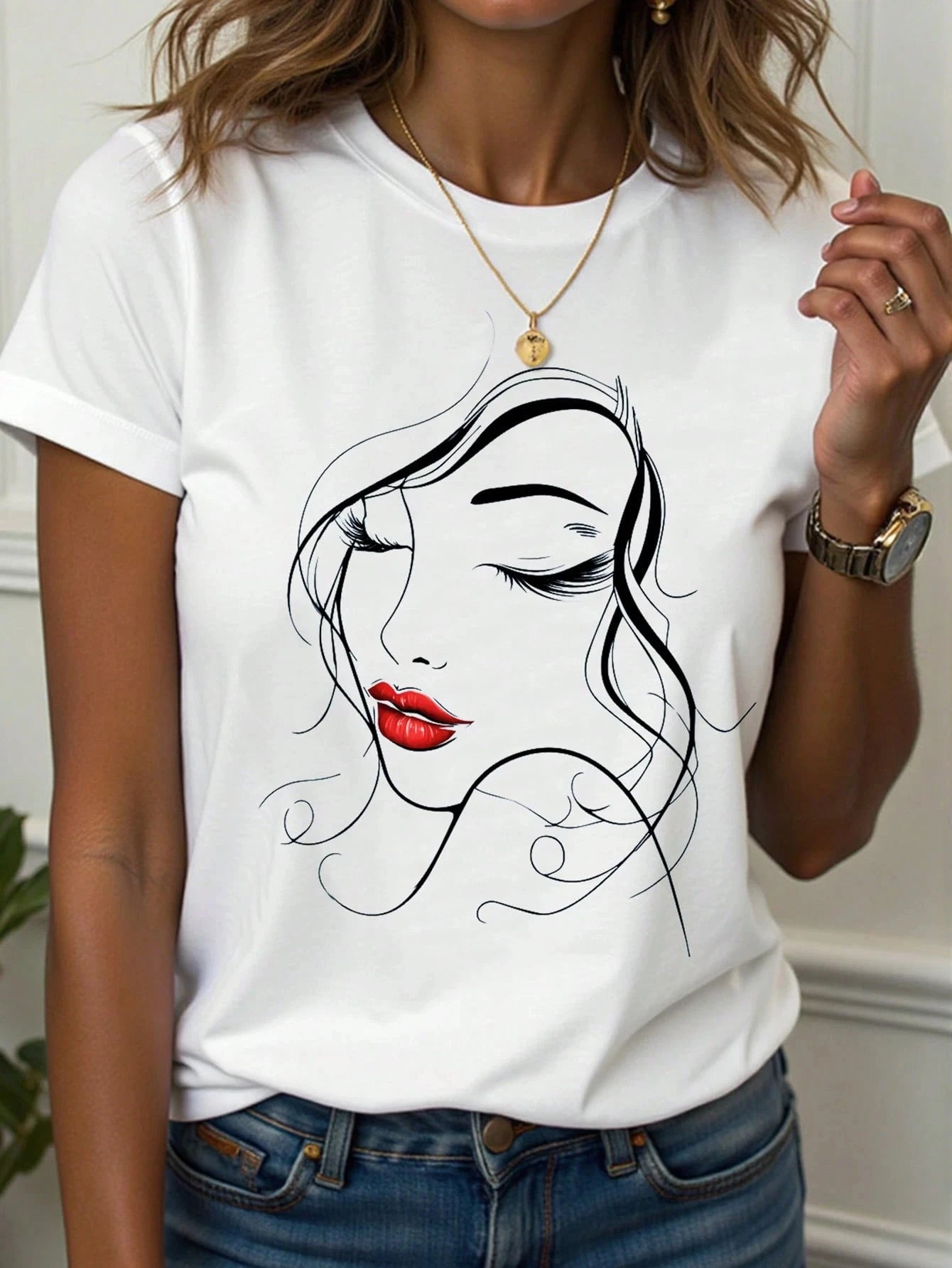 Abstract Face Gradient Color 3D Print T-Shirts Women's Casual Short Sleeve T Shirt O-Neck Tees Harajuku Y2K Tops Female Clothing