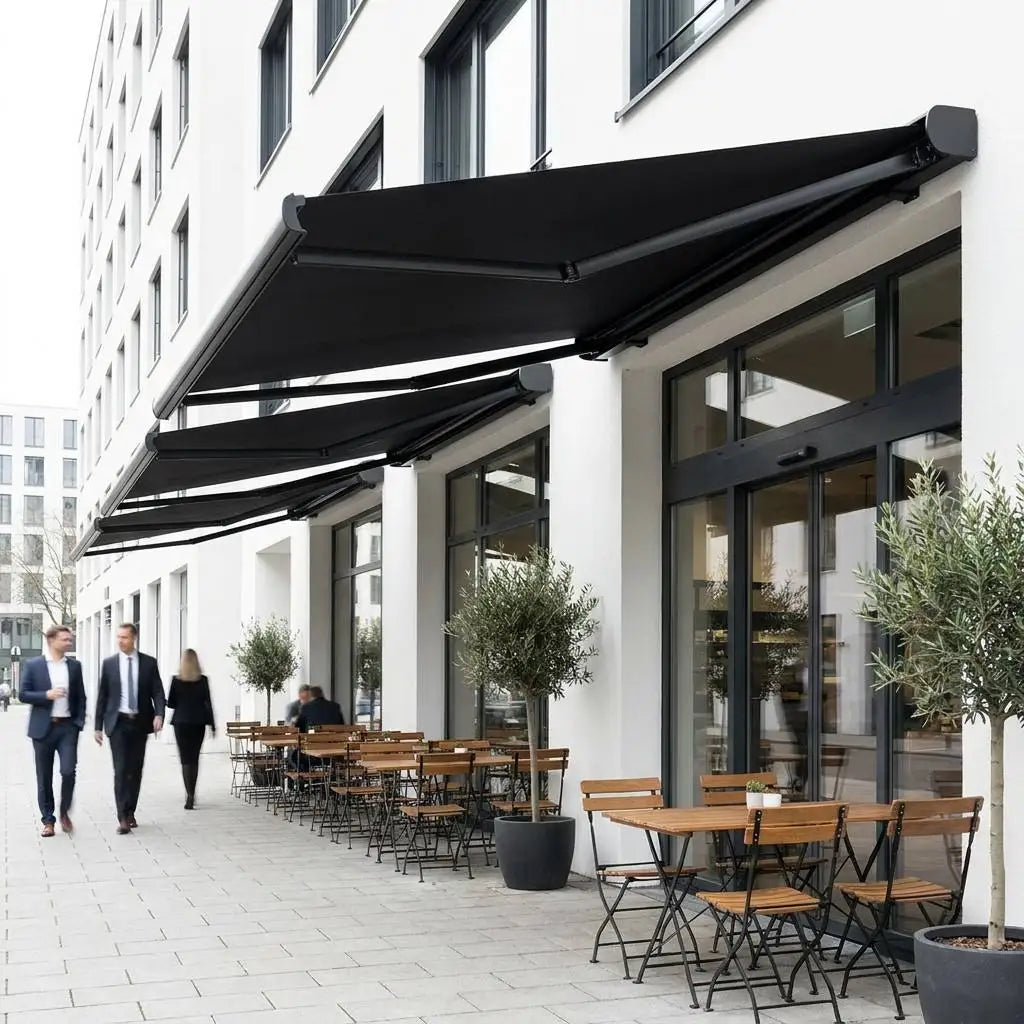 ELECTRIC AWNING - Custom Size & Color, UV-Resistant Acrylic - Outdoor Shade