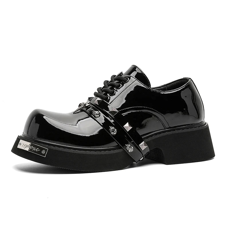 CHUNKY BRIT - Men's British Casual Leather Platform Loafers - Chunky Sole Office Oxford Dress Shoes