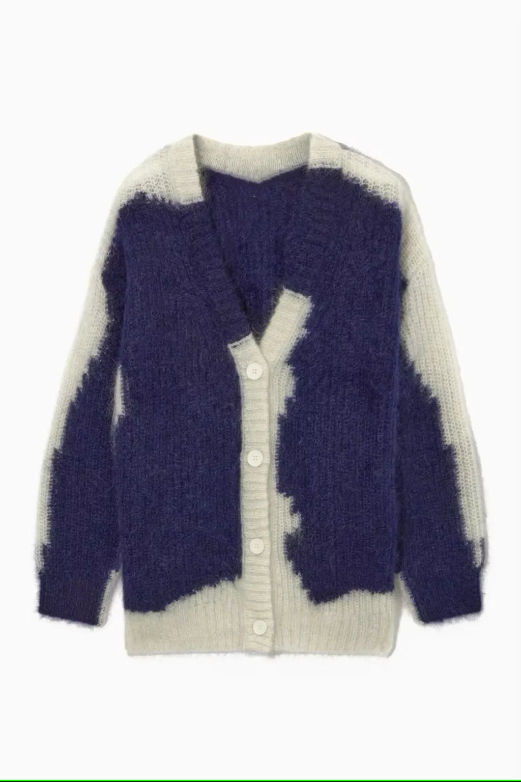 Long Mohair Cardigan – V-Neck