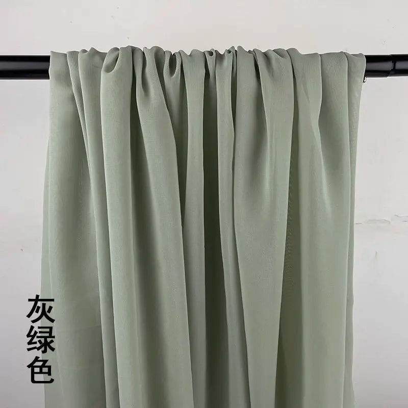 100D CHIFFON FABRIC BY THE METER - Soft Woven Sheer, 55 Colors - Make It Yours