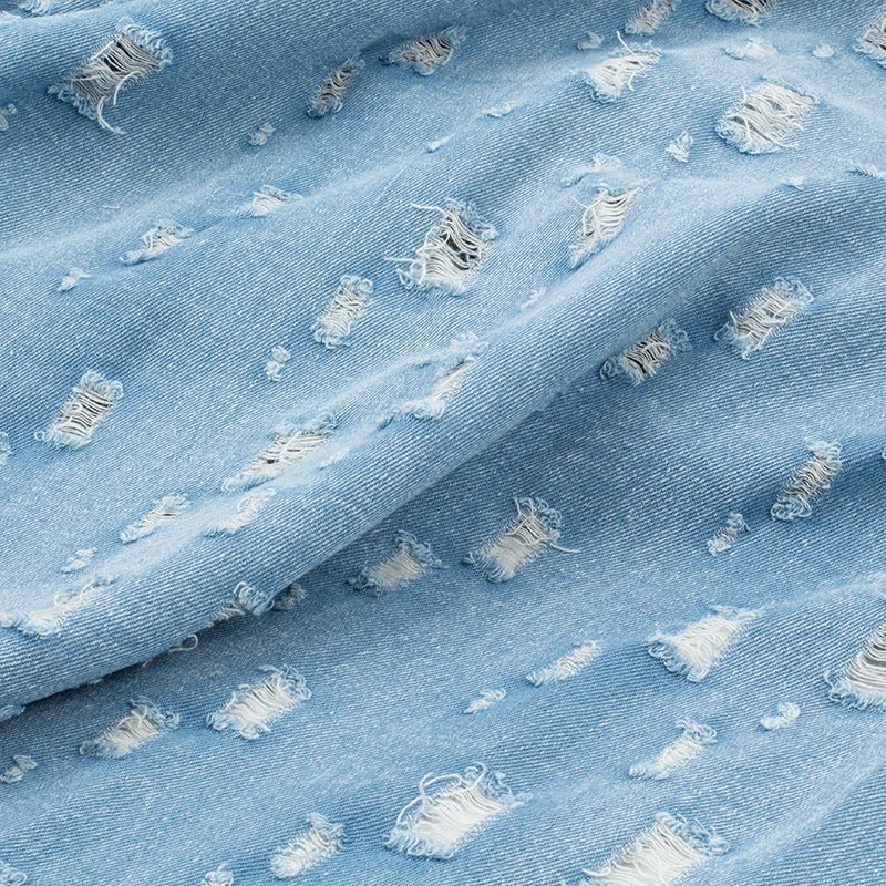 JACQUARD DENIM FABRIC - 100% Cotton, 333g/m², 150cm Wide - Raw Craft