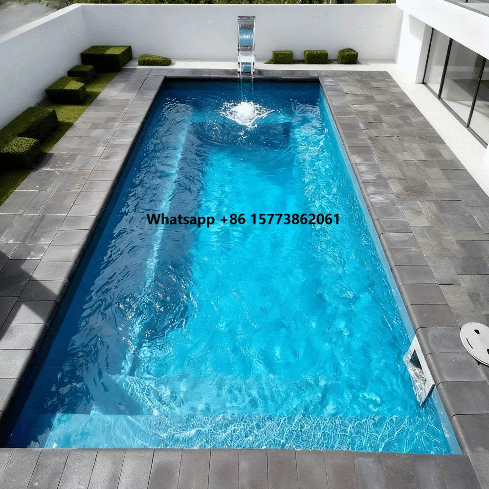 FIBERGLASS CONTAINER POOL - Prefab Outdoor Design - In-Ground or Above-Ground
