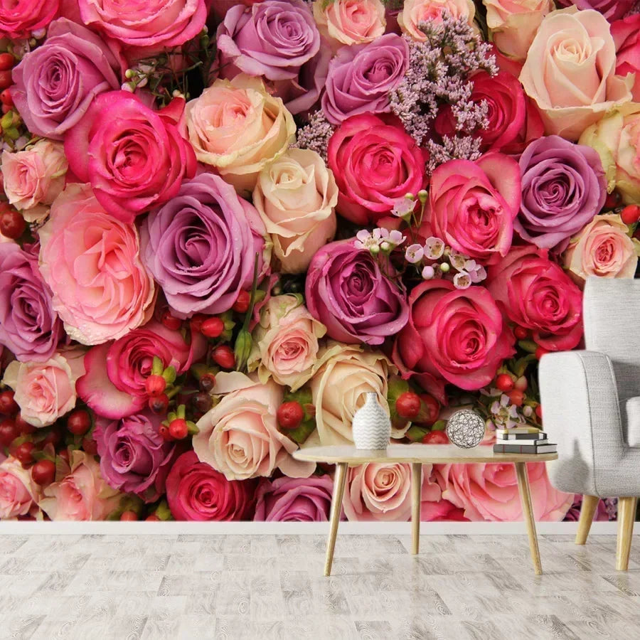 Custom Floral Photo Wallpaper – Peel & Stick or Non-Woven