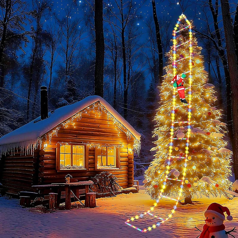 Climbing Santa String Lights - 3 m - 8 Festive Modes
