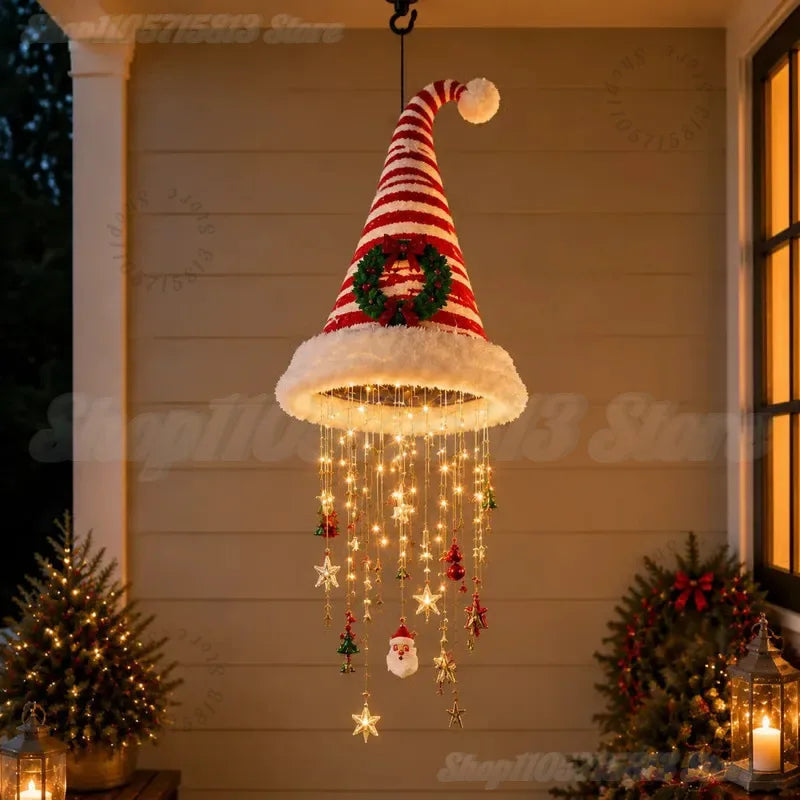 Santa Hat Hanging Light - 3 Styles - Cozy Christmas Glow