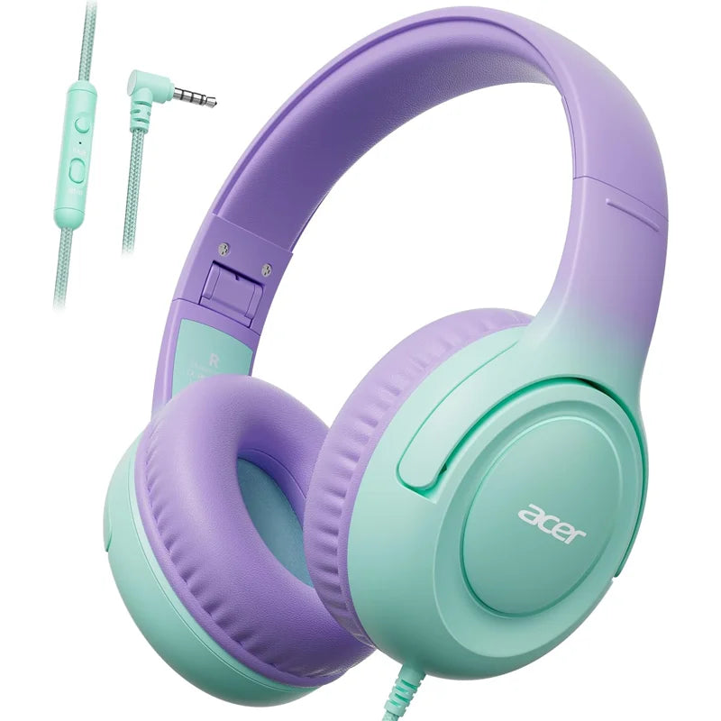 Acer HK03 Kids Wired Headphones Pink Volume Limiter 85dB